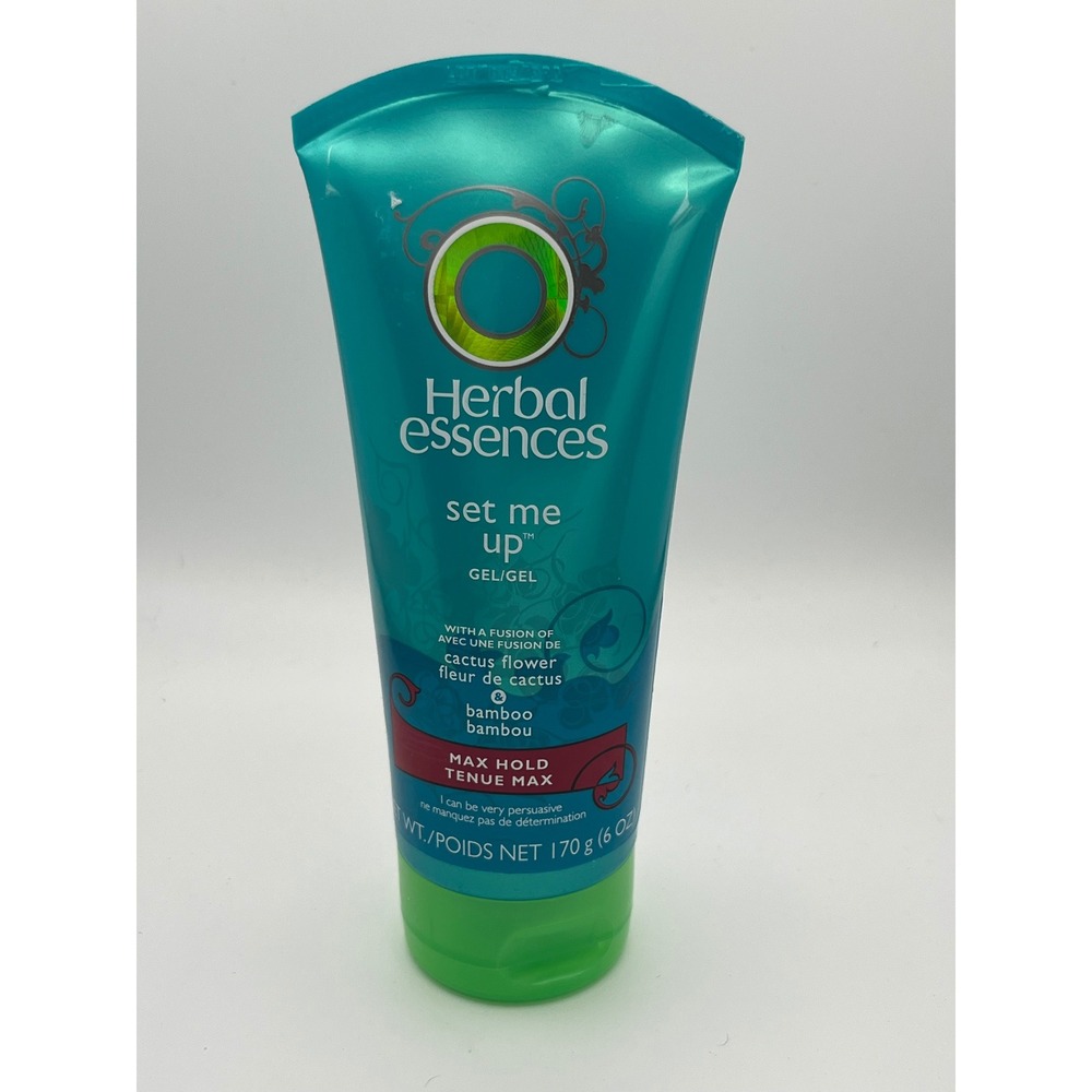 Herbal Essences Set Me Up Max Hold Gel Cactus Flower Bamboo 6oz 170g New